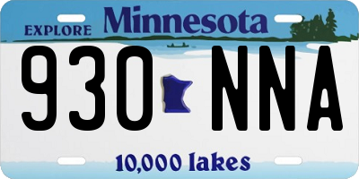 MN license plate 930NNA
