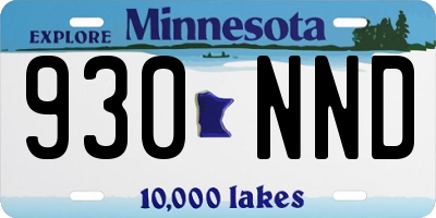 MN license plate 930NND