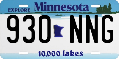 MN license plate 930NNG