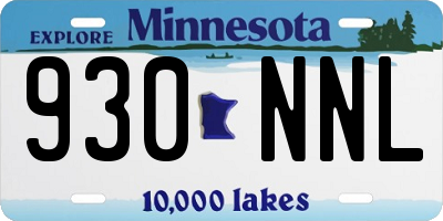 MN license plate 930NNL