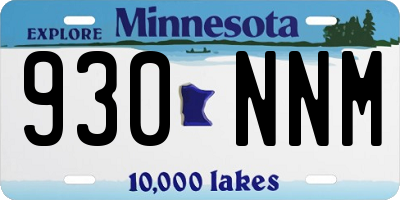 MN license plate 930NNM