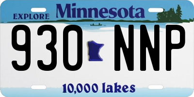 MN license plate 930NNP
