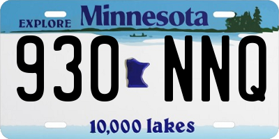 MN license plate 930NNQ