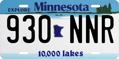 MN license plate 930NNR