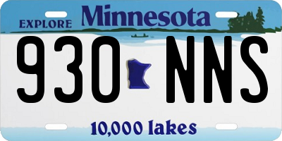 MN license plate 930NNS