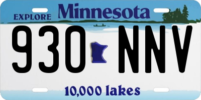 MN license plate 930NNV