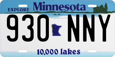 MN license plate 930NNY