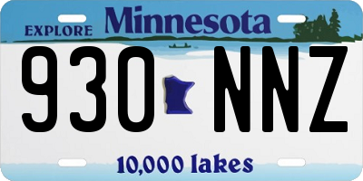 MN license plate 930NNZ