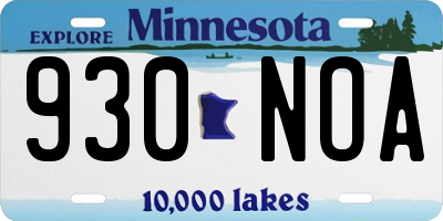 MN license plate 930NOA
