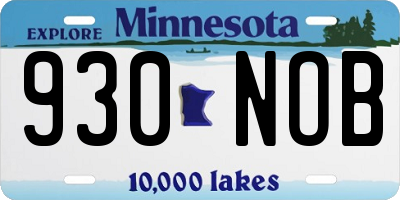 MN license plate 930NOB
