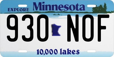 MN license plate 930NOF