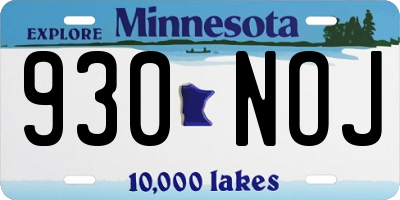 MN license plate 930NOJ
