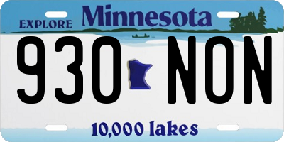 MN license plate 930NON