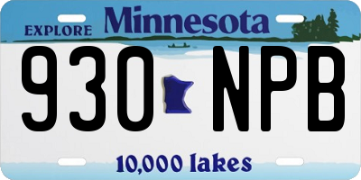 MN license plate 930NPB