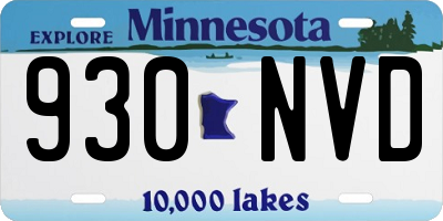 MN license plate 930NVD