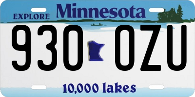 MN license plate 930OZU