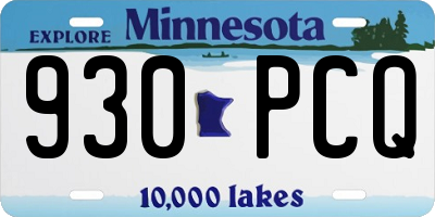 MN license plate 930PCQ