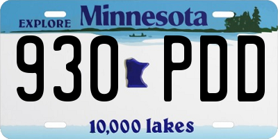 MN license plate 930PDD