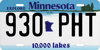 MN license plate 930PHT