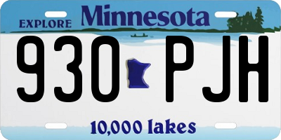 MN license plate 930PJH