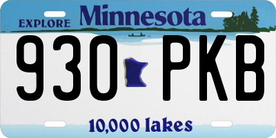 MN license plate 930PKB