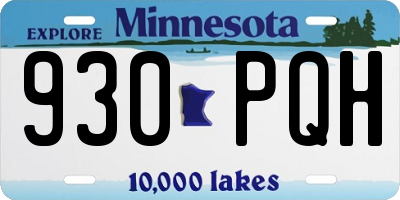 MN license plate 930PQH