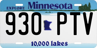 MN license plate 930PTV