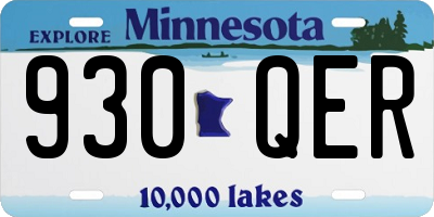 MN license plate 930QER