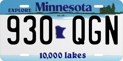 MN license plate 930QGN