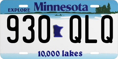 MN license plate 930QLQ