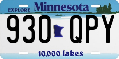 MN license plate 930QPY