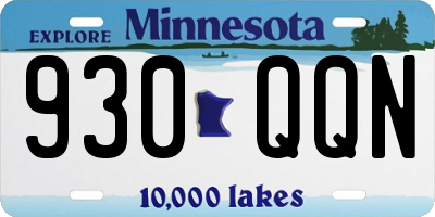 MN license plate 930QQN