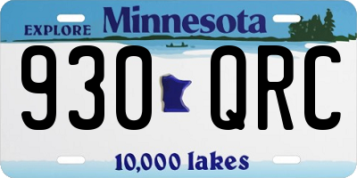 MN license plate 930QRC
