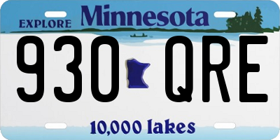 MN license plate 930QRE