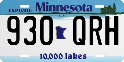 MN license plate 930QRH