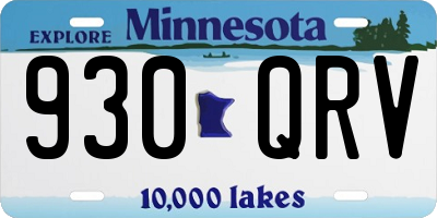 MN license plate 930QRV