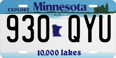 MN license plate 930QYU