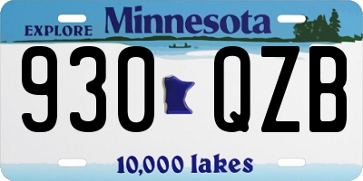MN license plate 930QZB