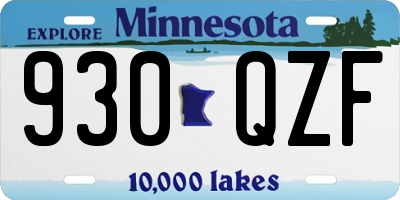 MN license plate 930QZF