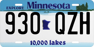 MN license plate 930QZH