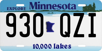 MN license plate 930QZI