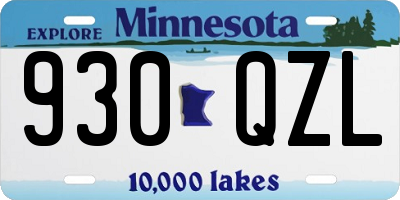 MN license plate 930QZL