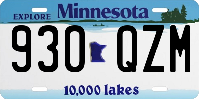MN license plate 930QZM