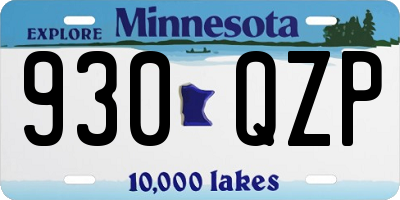 MN license plate 930QZP