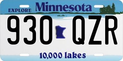 MN license plate 930QZR