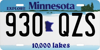 MN license plate 930QZS