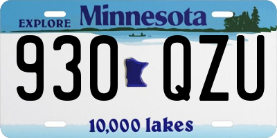 MN license plate 930QZU