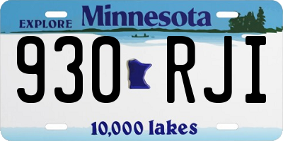MN license plate 930RJI