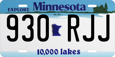 MN license plate 930RJJ
