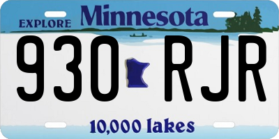 MN license plate 930RJR